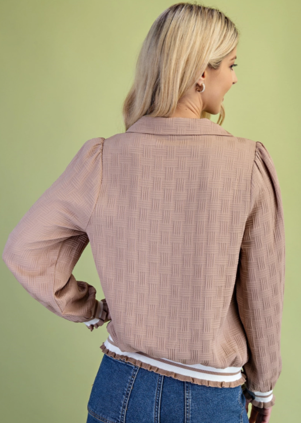 Mocha Textured Blouse