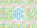 Mughal Bouquet Stripe Personalized Easter Folded Note Cards