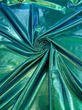 Mystique Spandex Foil Fabric - Green - Nylon/Spandex Iridescent Foggy Foil Fabric  4 Way Stretch 58/60" By Yard