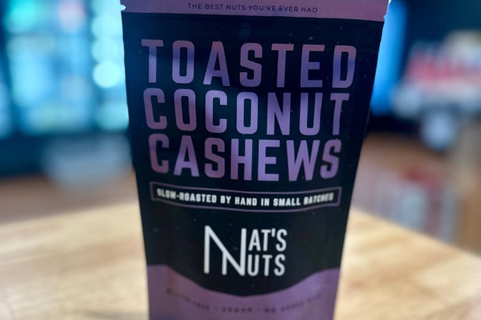 Ayers Valley Farm - Nat's Nuts - Toasted Coconut Cashews - 4 oz / pkg