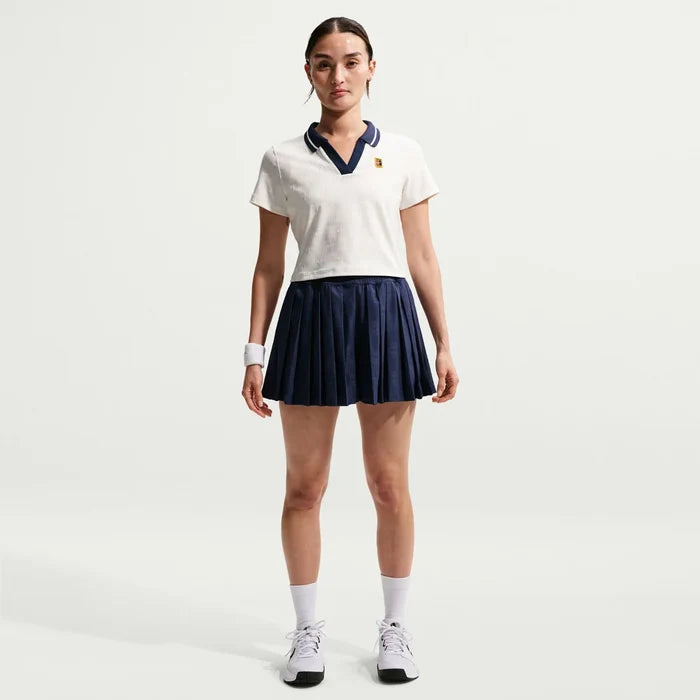 NikeCourt Court Collection Women's Dri-FIT Cropped Tennis Polo White