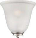Sconce Nuvo 60-5377 Empire - 1 Light - Wall Sconce - Brushed Nickel with Frosted Glass Nuvo