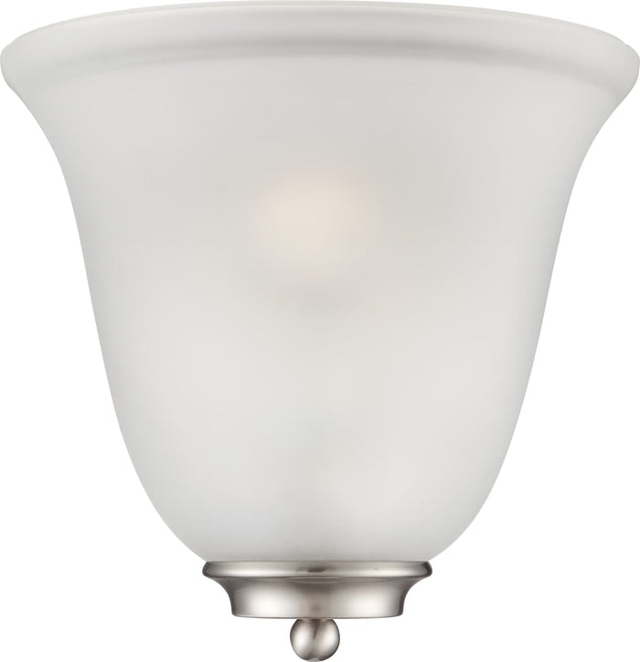 Sconce Nuvo 60-5377 Empire - 1 Light - Wall Sconce - Brushed Nickel with Frosted Glass Nuvo