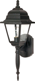 Wall Lantern Nuvo 60-542 Briton - 1 Light - 18 in. - Wall Lantern with Clear Seed Glass - Textured Black Finish Nuvo