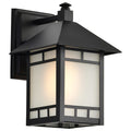 Wall Lantern Nuvo 60-5601 Drexel - 1 Light - 7 in. - Outdoor Wall Fixture with Frosted Seed Glass - Stone Black Finish Nuvo