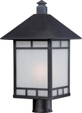 Post Lantern Nuvo 60-5605 Drexel - 1 Light - Outdoor Post Fixture with Frosted Seed Glass - Stone Black Finish Nuvo