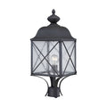 Post Lantern Nuvo 60-5625 Wingate - 1 Light - Outdoor Post Fixture with Clear Seed Glass - Textured Black Finish Nuvo