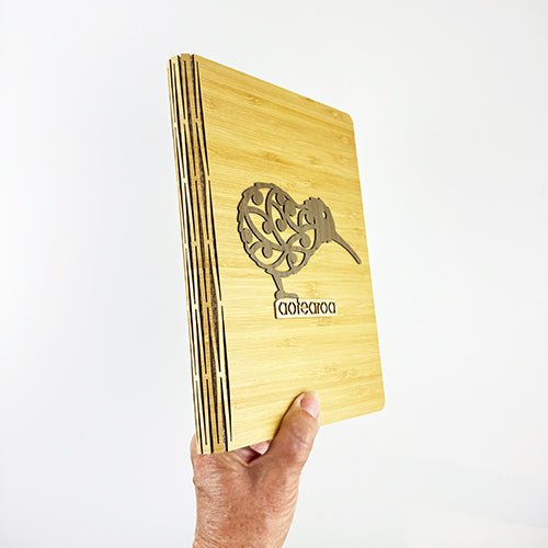 NZ Koru Kiwi Bird Aotearoa A5 Bamboo Journal - ShopNZ