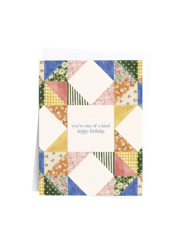 One of a Kind Quilt Birthday Card