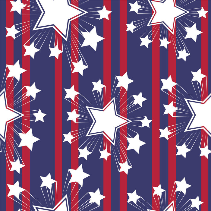 Patriotic Fabric,  Red and Blue with Star Fabric, Cotton or Fleece 7122 - Beautiful Quilt