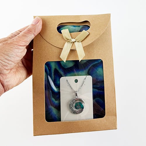 Pāua Scarf and Necklace Gift Set - perfect for many occasions - ShopNZ