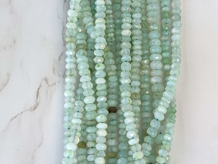 Peruvian Opal 3mm Faceted Rondelles