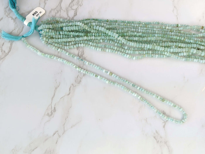 Peruvian Opal 3mm Faceted Rondelles