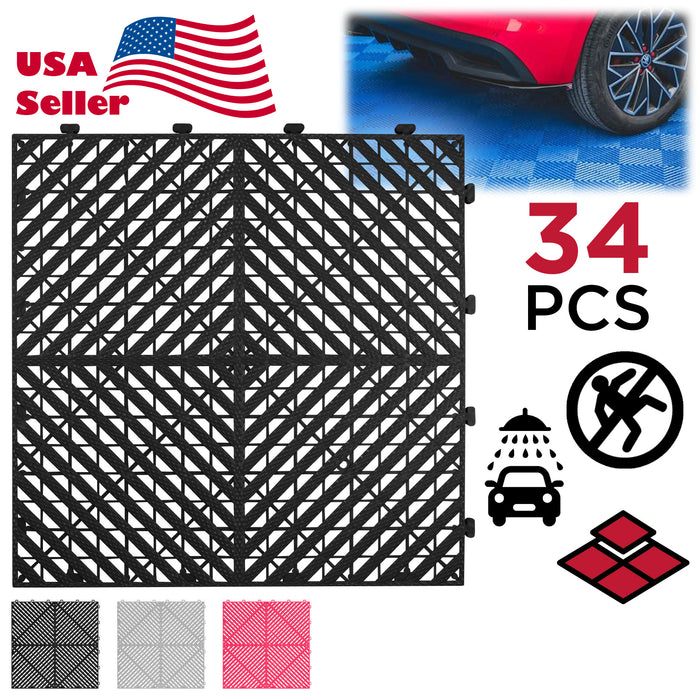 Polypropylene Plastic Tile Pack of 34 Pieces