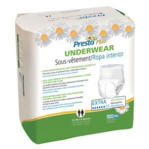 Presto Maximum Absorbency Underwear Small 25" to 32" Waist White Case of 80 78681840