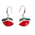 Pretty Silver and Paua Pohutukawa Earrings - ShopNZ