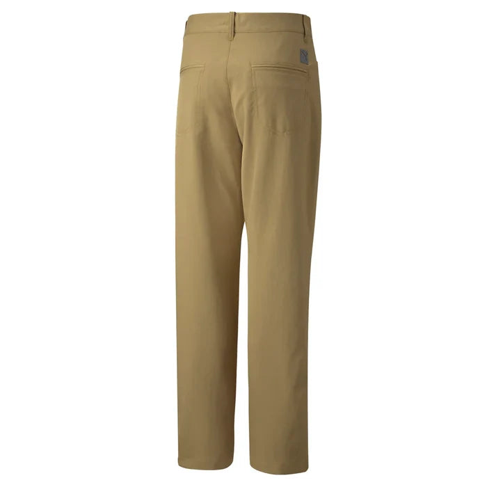 Puma Golf Boys 5 Pocket Pant Back View Brown Color