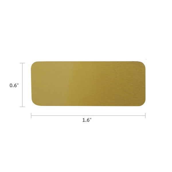 Small Alloy Rectangular Cremation Urn Personalization Plate - Bronze Colored