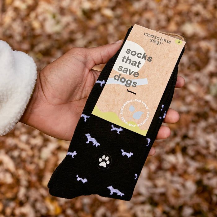 Socks that Save Dogs | Black Dogs - Gifts for Dog Lovers: Small