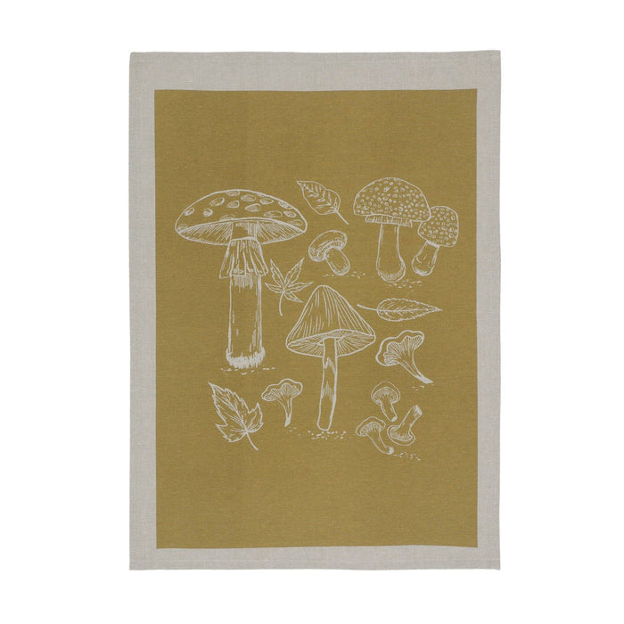 Tea Towel - Mushroom Waffle - Yellow Set of 2