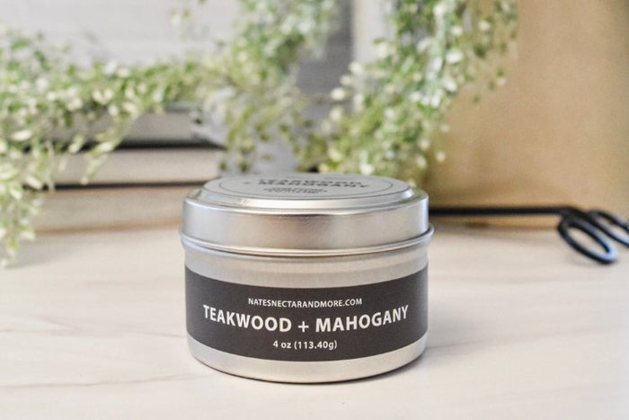 Ayers Valley Farm - Teakwood & Mahogany Beeswax Candle - 6.5 oz / pkg