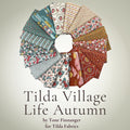 Tilda Village Life Autumn Half Yard Bundle, yellow floral quilting fabric
